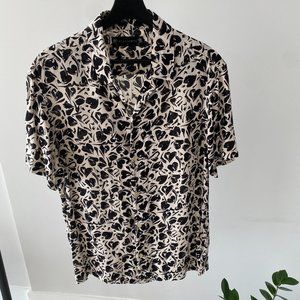 Heart Print Button Down